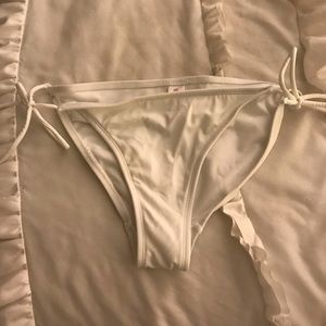 White bikini bottoms